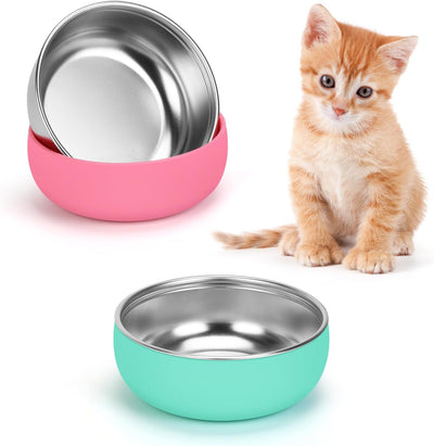 Cuencos antideslizantes acero inox para gatos 5pulg