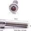 Tornillos cabeza hueca M8 x 3.15pulg acero inox 304 10uds