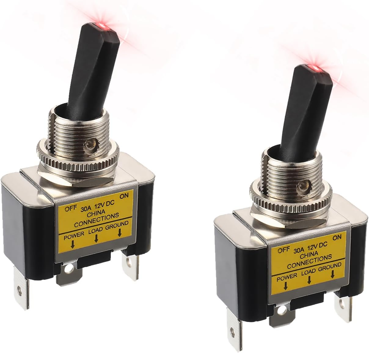 Interruptor palanca LED rojo 12V 30A SPST auto