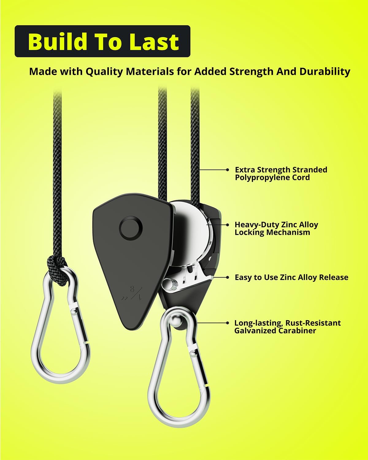 4 Correas Trinquete 1/8pulg Ajustables 10ft Polea Metal para Kayak