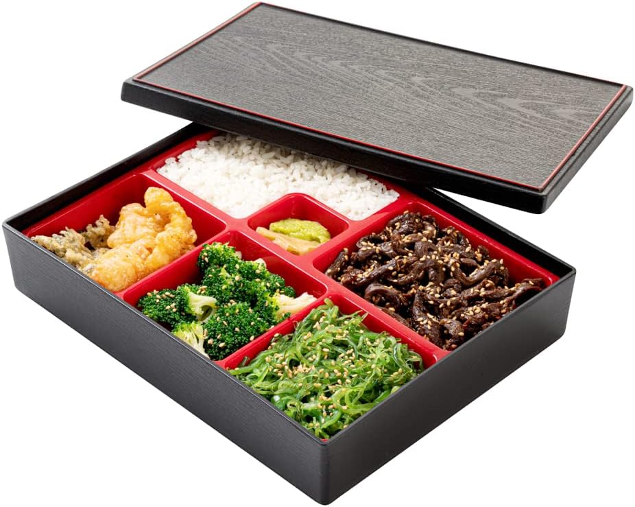 Contenedor almuerzo 10.6x8.3" 6 compartimentos