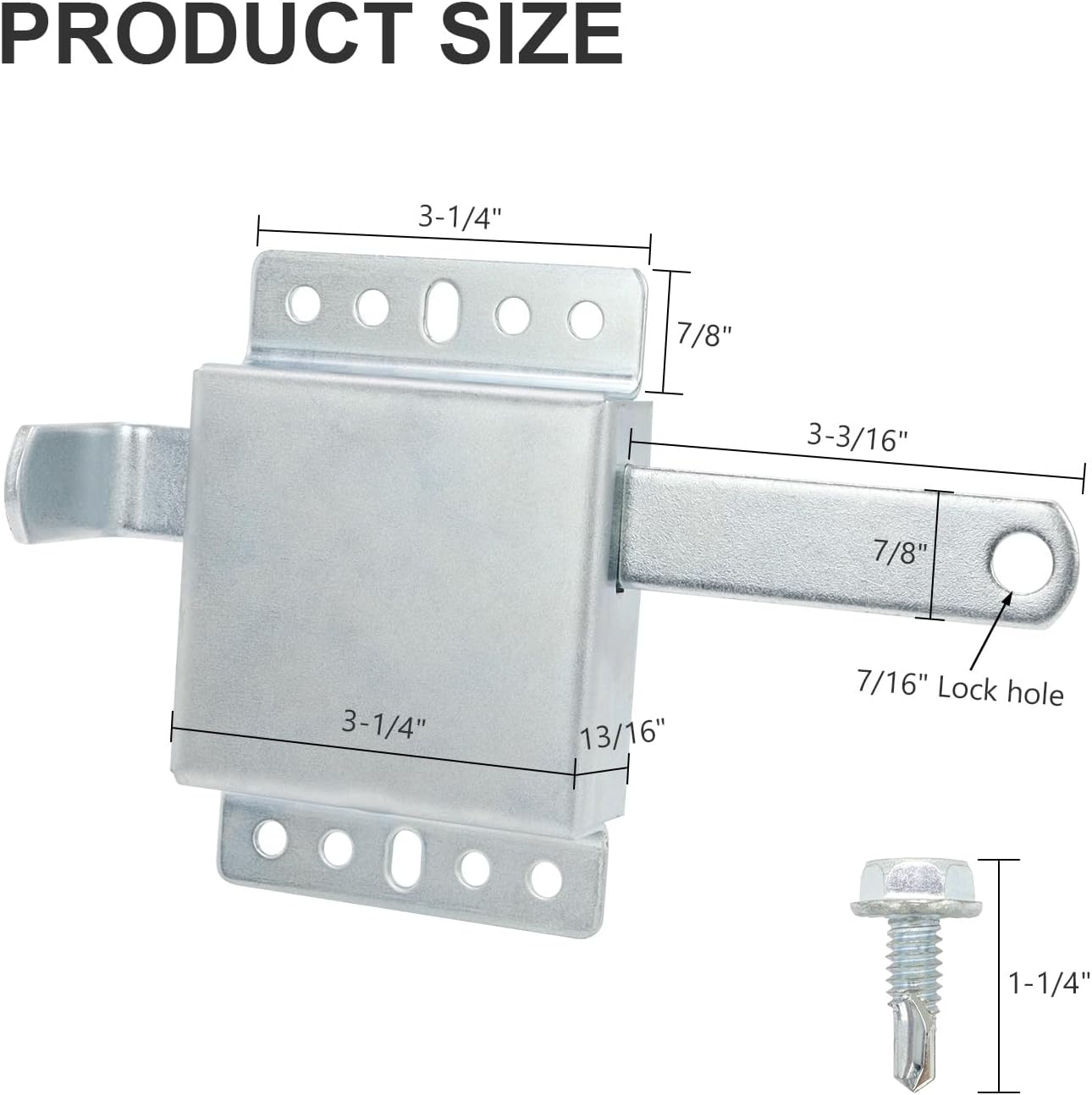 Cerradura lateral puerta garaje acero galvanizado