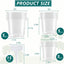 Macetas transparentes 5/4/3.5pulg con drenaje 15uds
