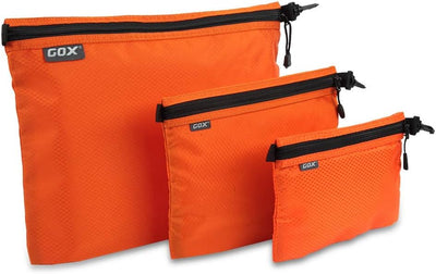 3 Pzas Bolsa Aseo Viaje Hombre Organizador Con Cremallera Naranja