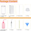 Kit 8 vasos tumbler plástico doble pared 16oz con embudo