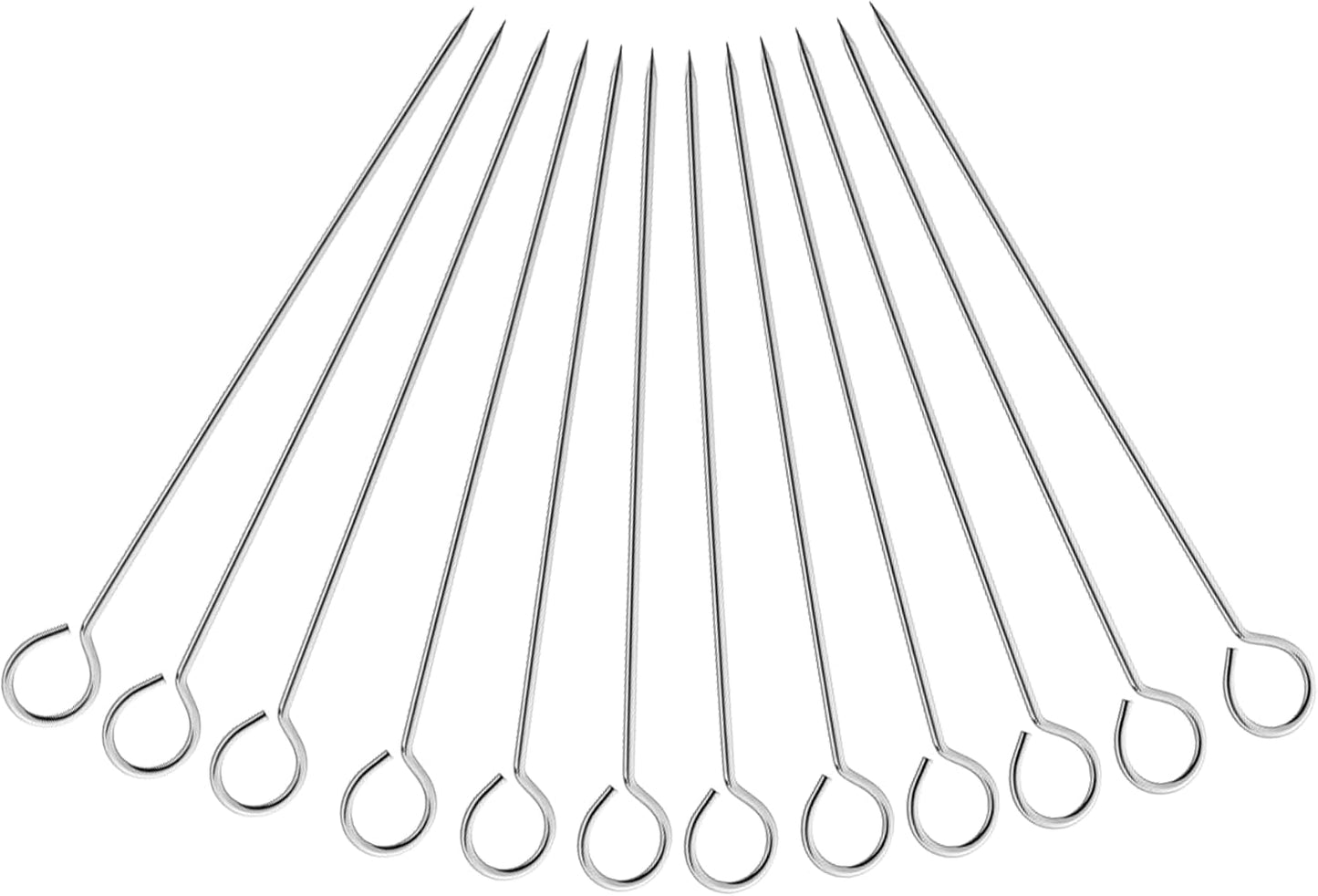 Set 12 Pinchos Acero Inox 12pulg Mango Anillo Largo