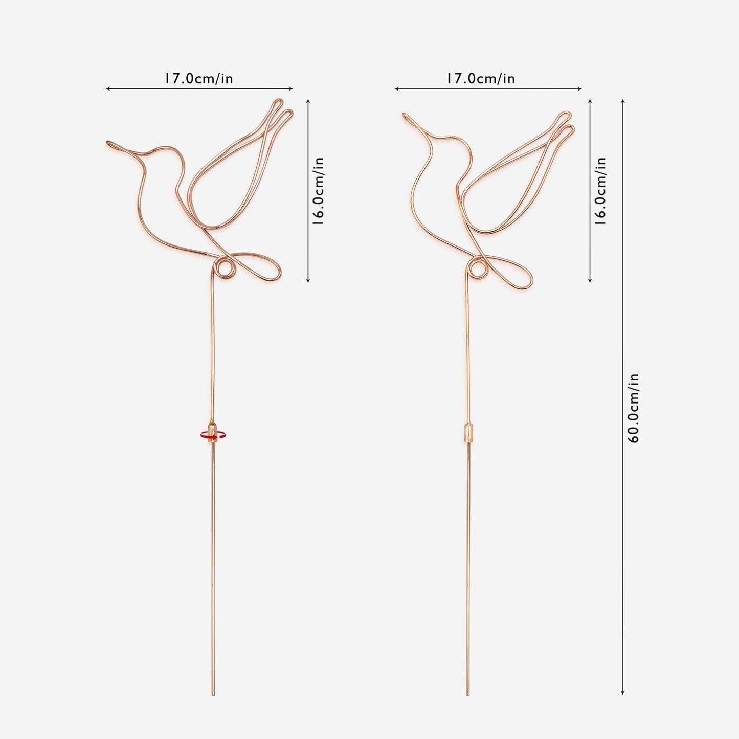 2 Estacas Decorativas para Colibríes 23.6x6.7"