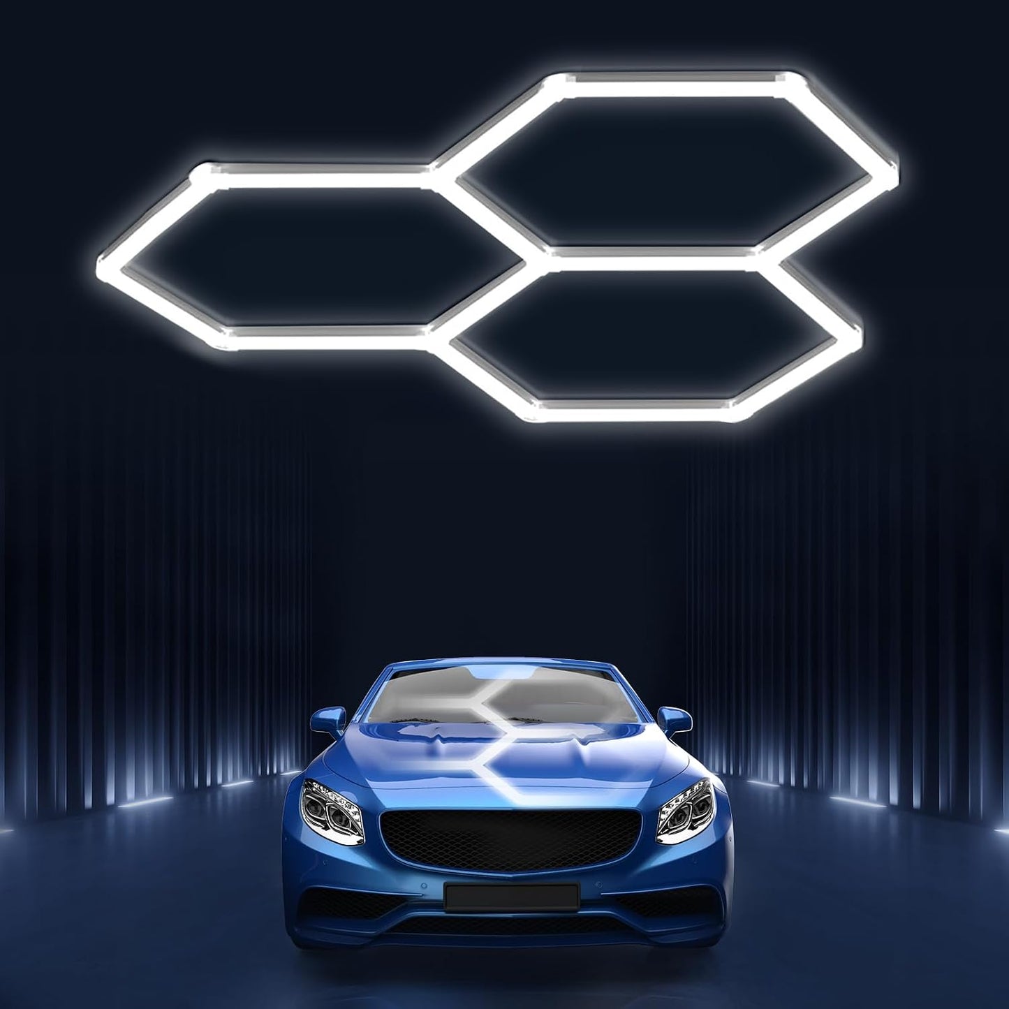 Luces LED hexagonales techo 16660 lúmenes 6500 K garage