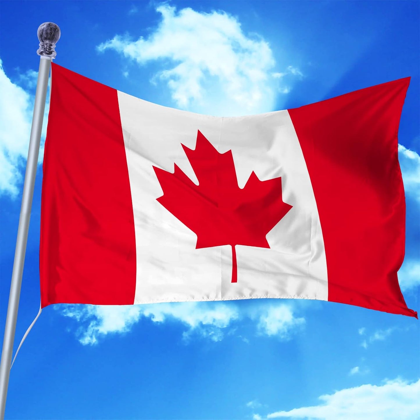 Bandera Canadá 3x5ft poliéster anti UV interiores exteriores