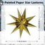 5 Linternas papel estrella 11.8pulg colgantes navidad