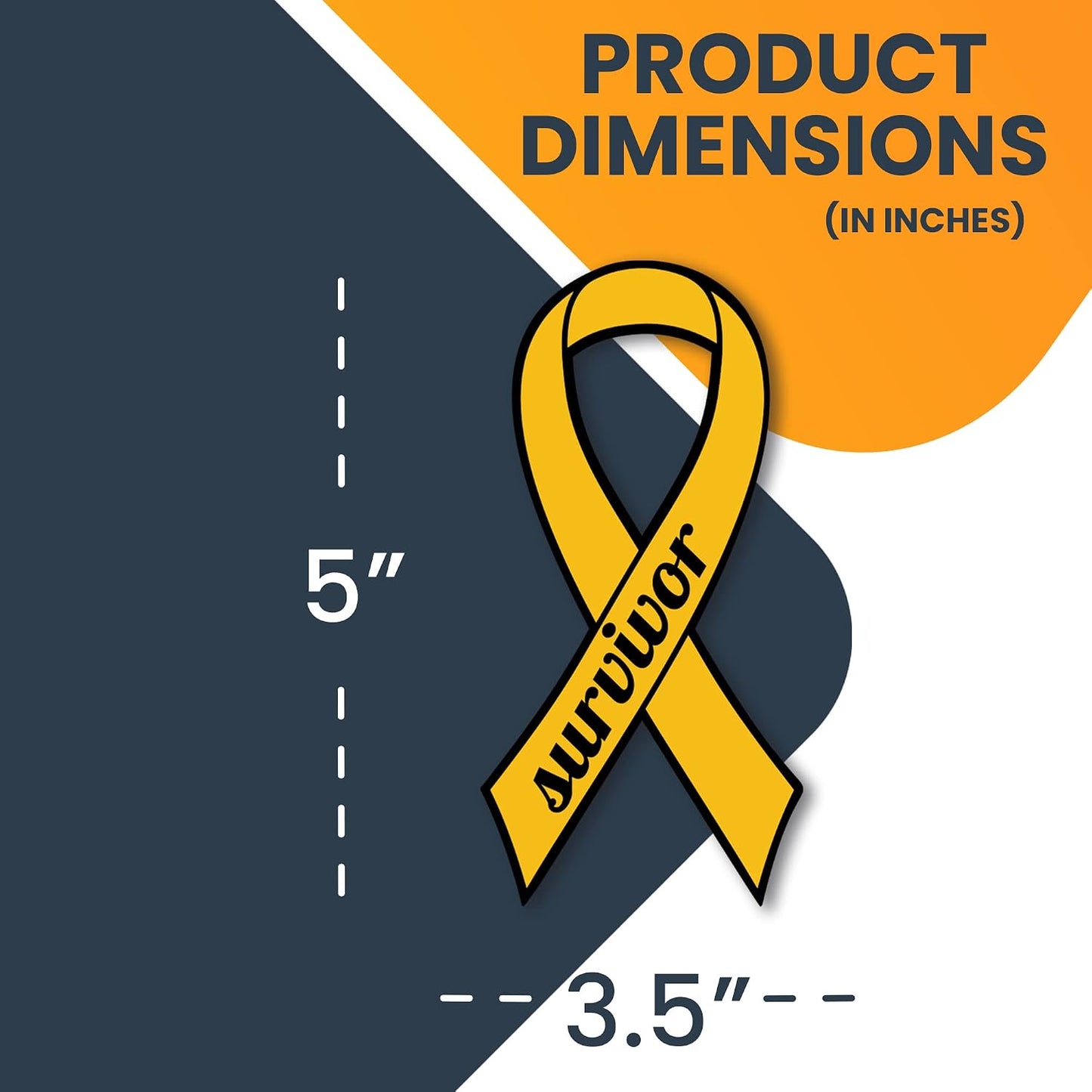 Adhesivo magnético dorado para automóvil 3.5x7pulg
