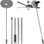 Plumero ventilador techo 13-49pulg poste extensión ajustable gris