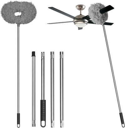 Plumero ventilador techo 13-49pulg poste extensión ajustable gris