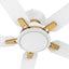 Ventilador techo inteligente 52pulg luces control remoto 5000cfm motor CC