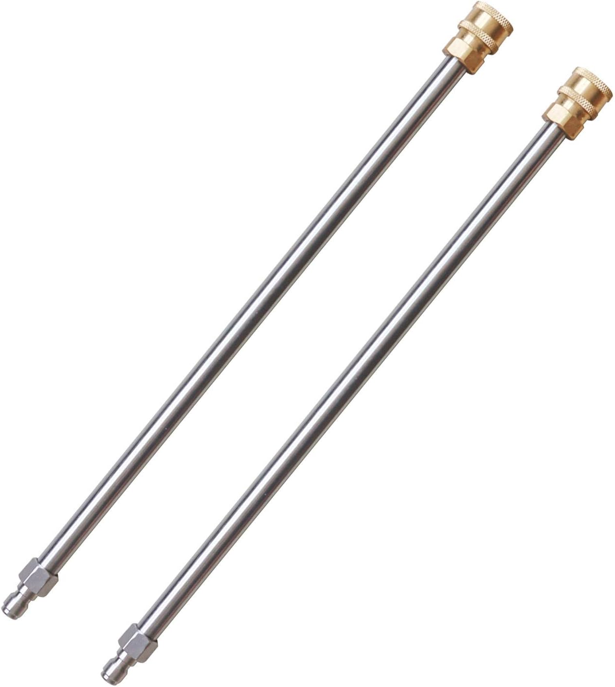Varita extensión lavadora presión acero inox 17" set 2
