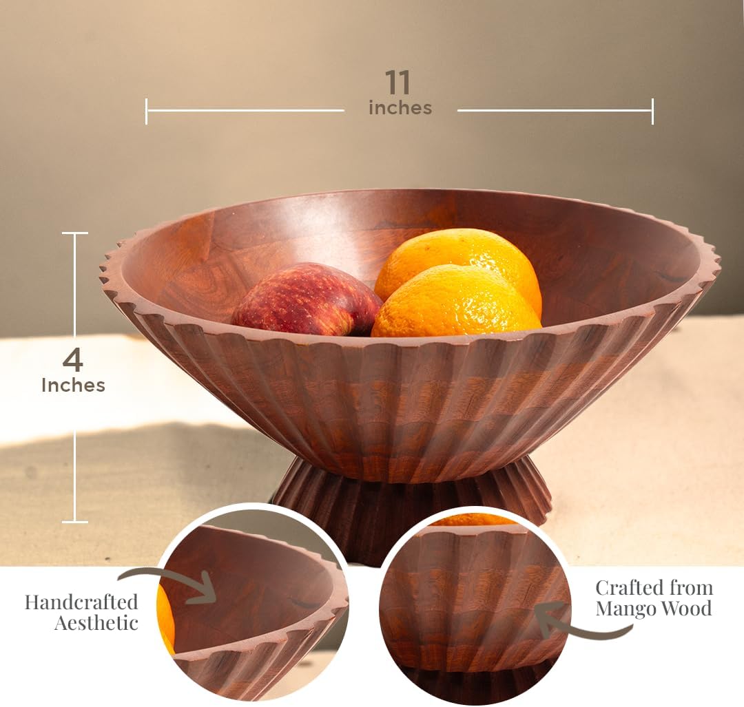 Frutero madera isla cocina 11pulg decorativo