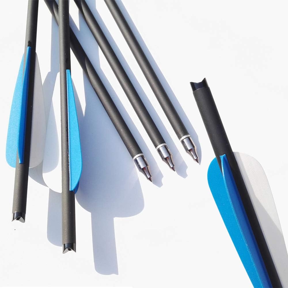 12 Flechas carbono arco compuesto 16-22" fijas