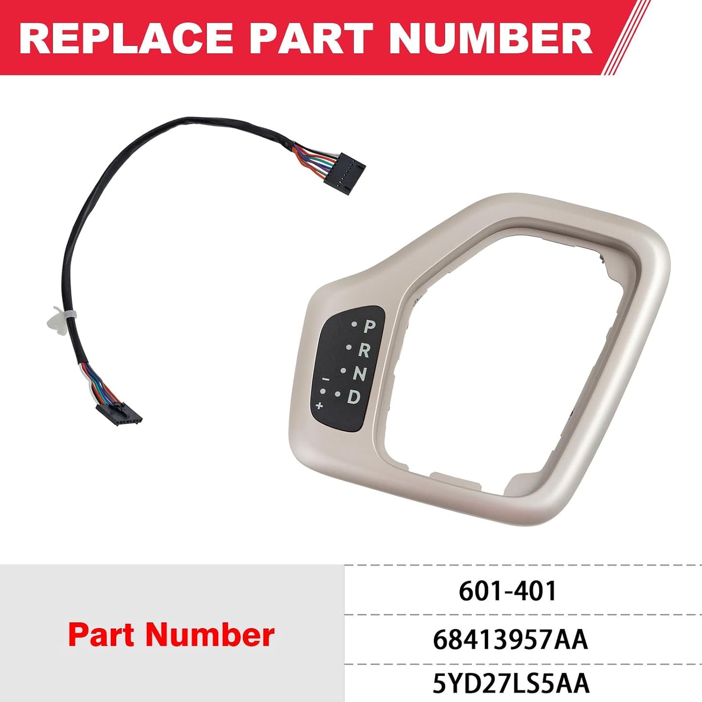 Kit bisel transmisión Jeep Cherokee 14-18 dorado