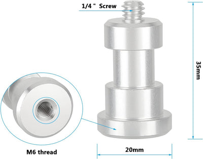 Adaptador rosca M6 1/4-20 para soporte pared 2 pzas