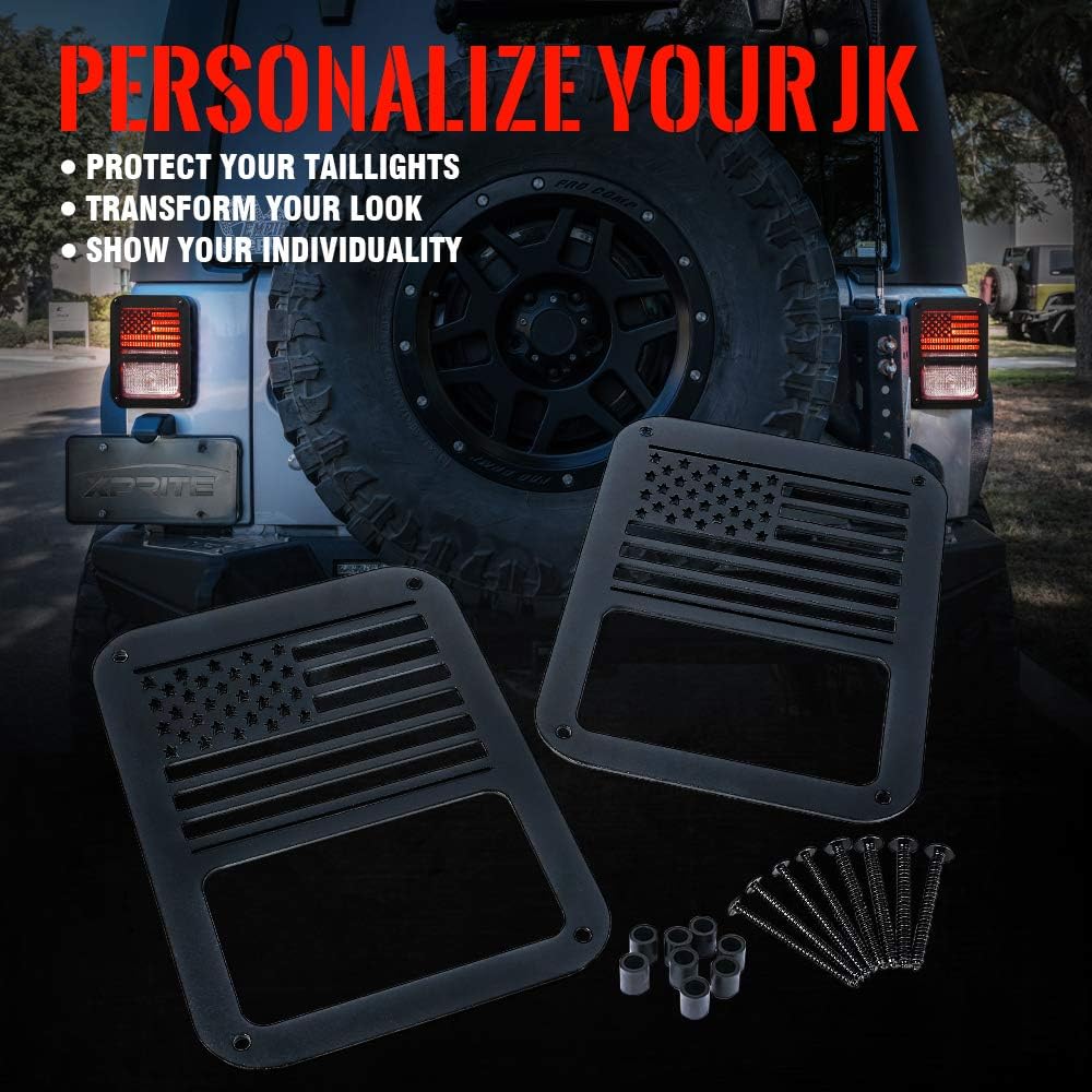Cubiertas luz trasera aluminio Jeep Wrangler JK Unlimited