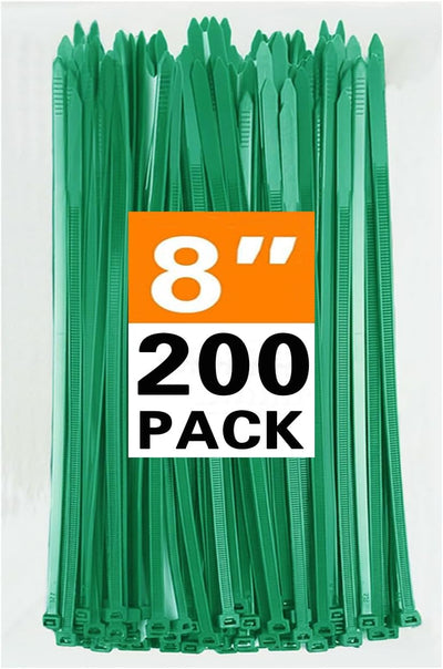 Pack 200 bridas nailon autoblocantes 8pulg
