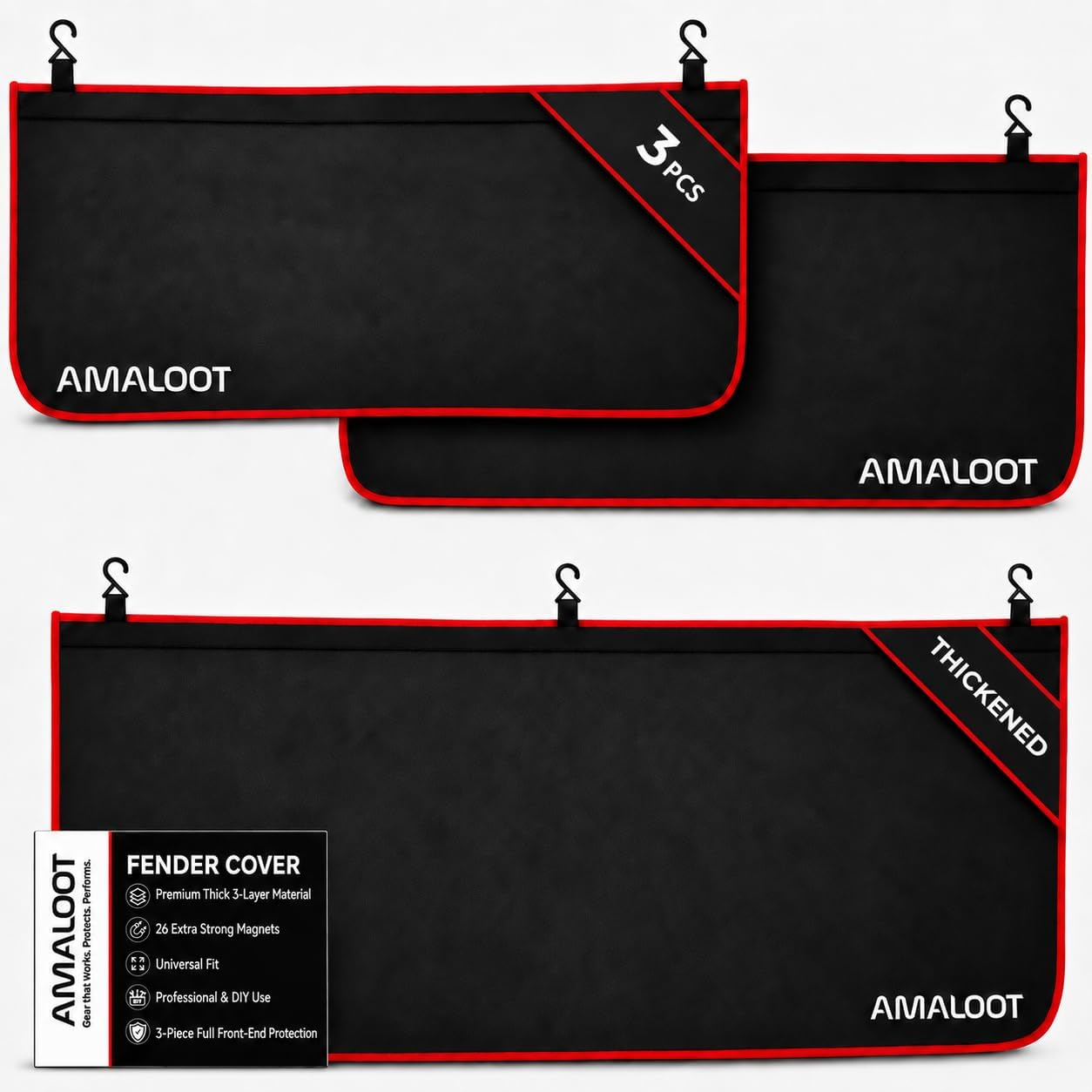 3 Fundas Magnéticas 3 Capas para Guardabarros Auto SUV
