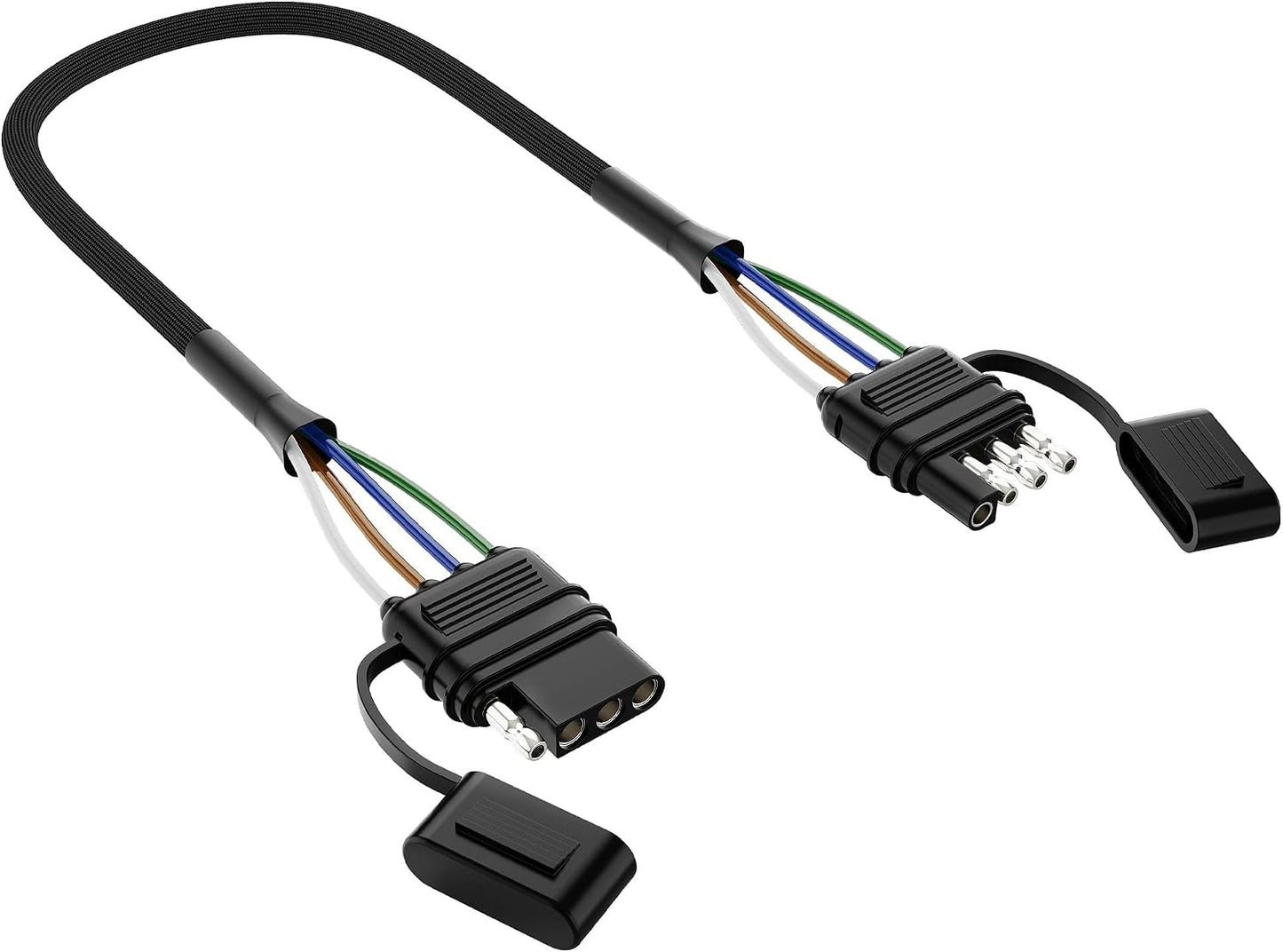 Cable extensión remolque 4 pines 12pulg alambre cobre 16AWG