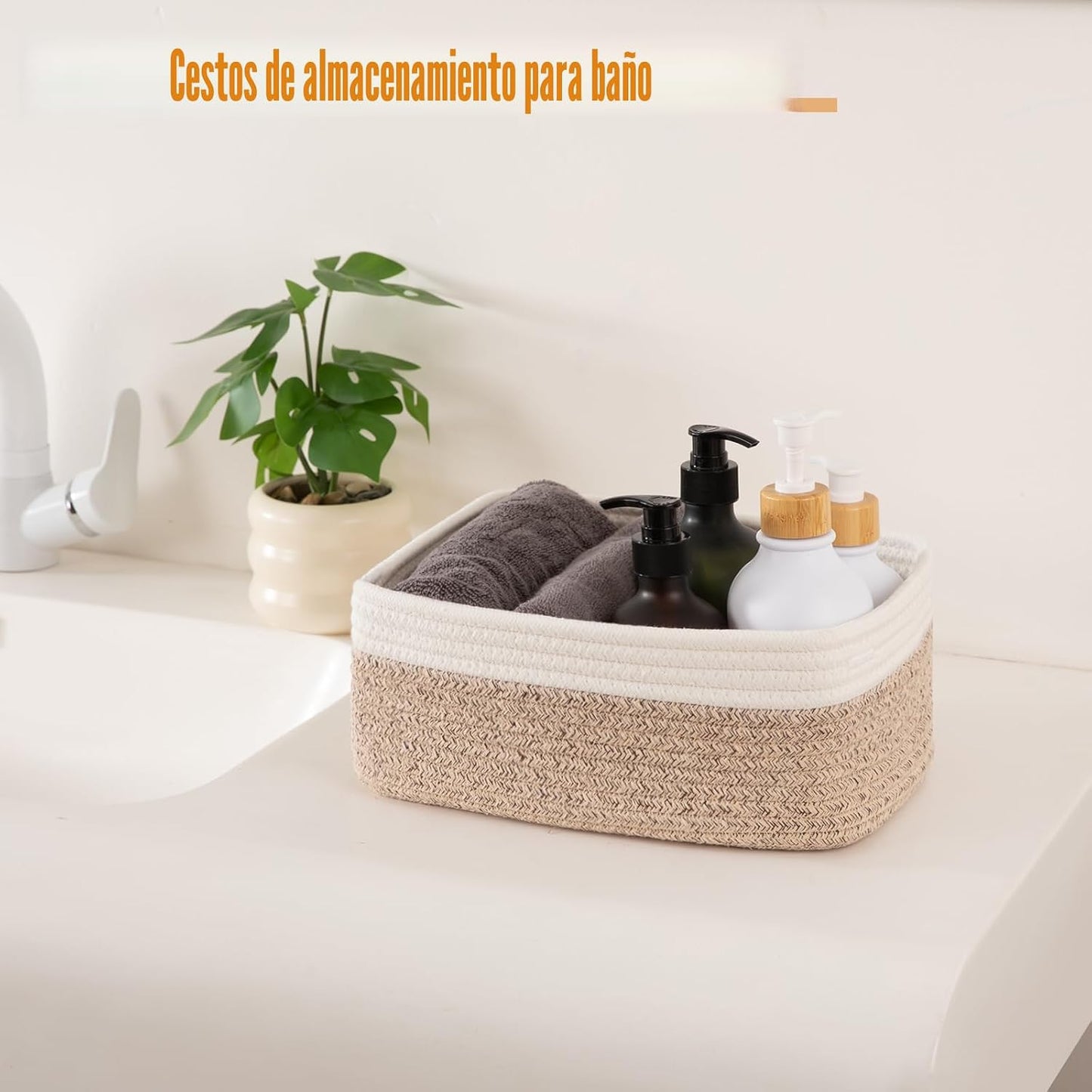 4 Cestas Almacenamiento Decorativas 11.8"