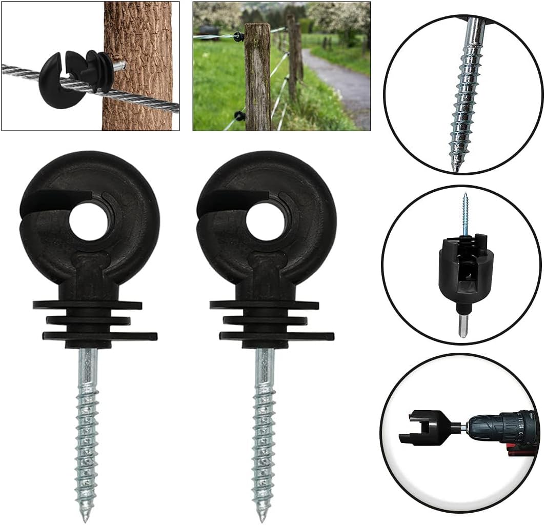 15 Aisladores Eléctricos para Cercas Clavos Madera Jardín