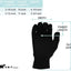 Guantes trabajo unisex adultos negros talla grande