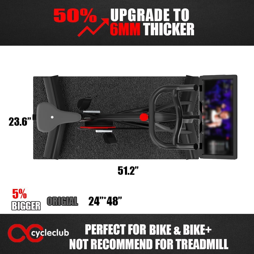 Alfombrilla bicicleta Peloton elíptica cinta correr 0.236"