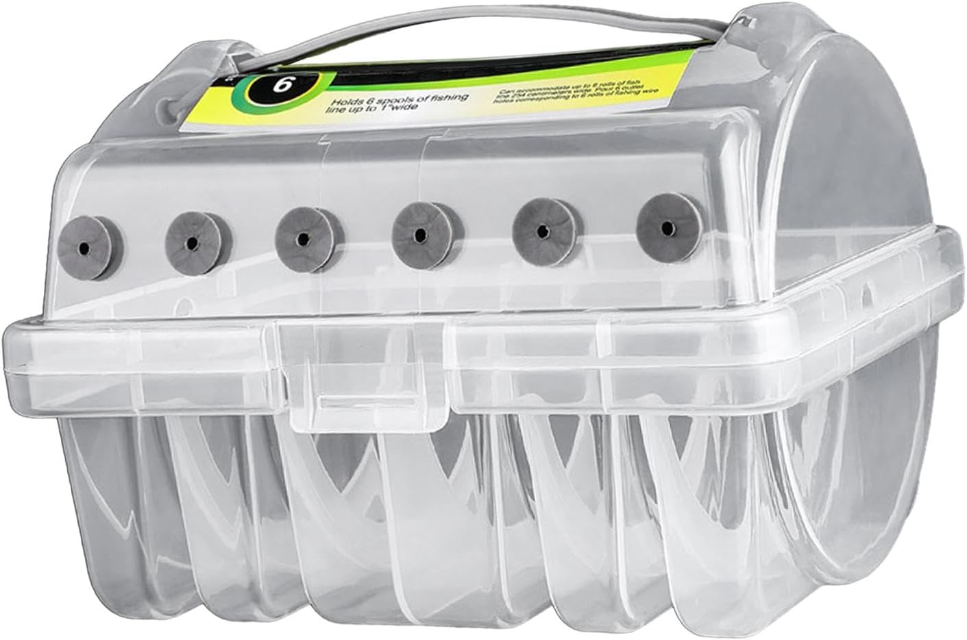 Caja organizadora líneas pesca 6 compartimentos exterior