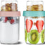 Recipientes vidrio 4-16oz con tapas para parfait y desayuno