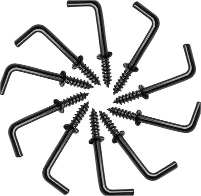 100 Ganchos L 3/4pulg Autorroscantes Negro