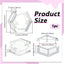 Caja cristal hexagonal para anillos boda 2.9x2.6x1.3"
