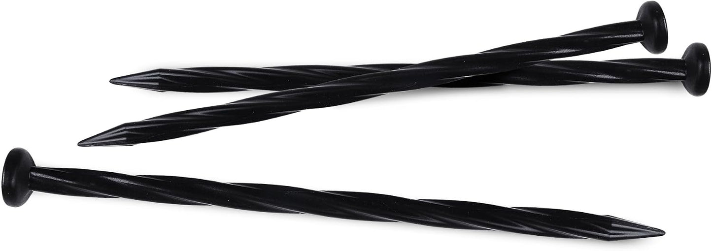 Espigas anclaje nailon espiral 8pulg 24uds negro