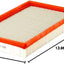 Repuesto filtro aire motor rectangular flexible CA7614
