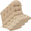 Cojín respaldo alto silla exterior 4uds beige/arena