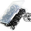 50 Ganchos S Metal Inox 1pulg Negro para Plantas Joyas