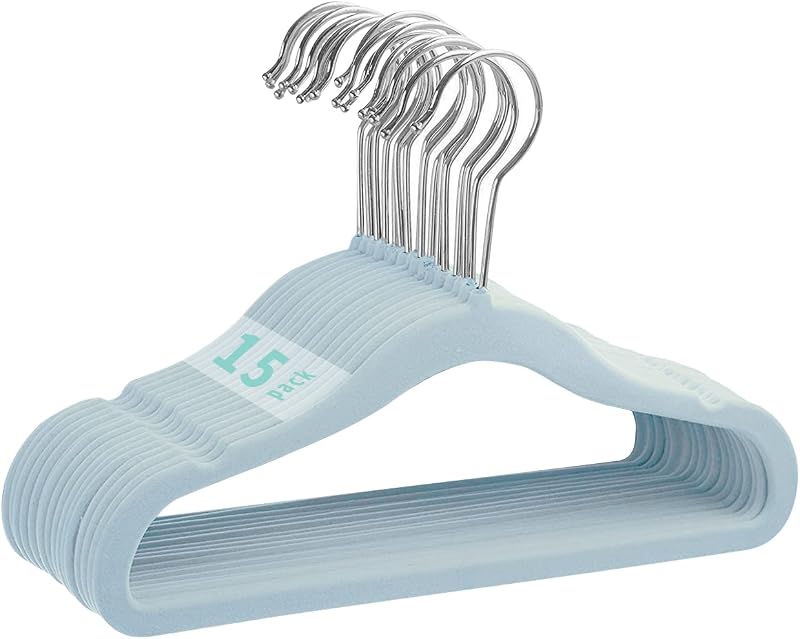 Perchas terciopelo antideslizantes 11pulg paquete 15uds para niños