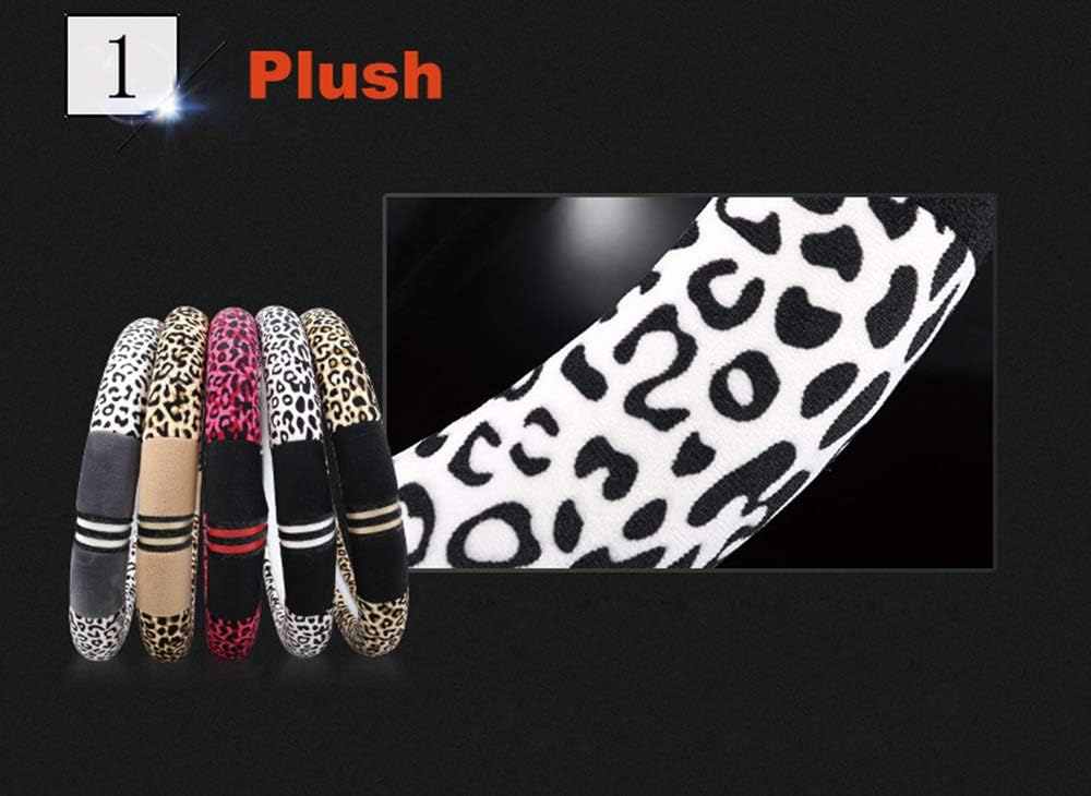 Funda volante afelpada estampado leopardo antiderrap
