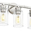 Lámpara tocador 5 luces níquel cepillado baño moderno
