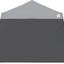 Gazebo recreativo con pared lateral patas angulares gris acero