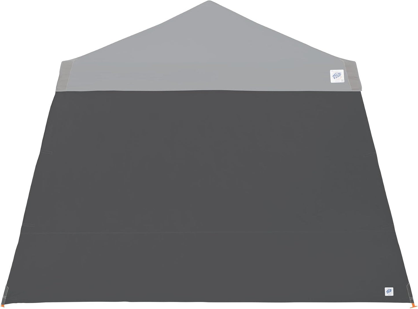 Gazebo recreativo con pared lateral patas angulares gris acero