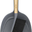 Juego recogedor y cepillo portátil mango bambú gris