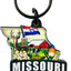Llavero Missouri mapa estado bandera acrílico color múltiple