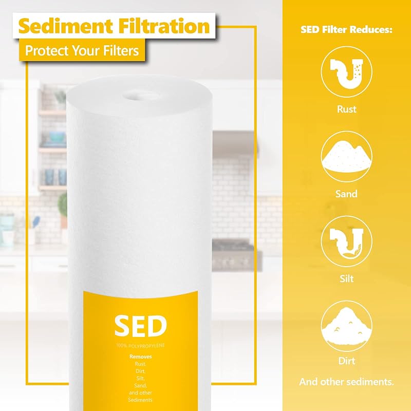 Filtro agua 5 micrones 4.5x20" SED alta capacidad