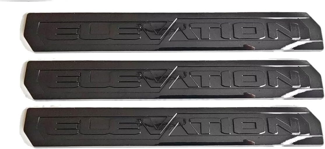 Set 3 emblemas 3D para puerta Sierra 2019- negro brillante