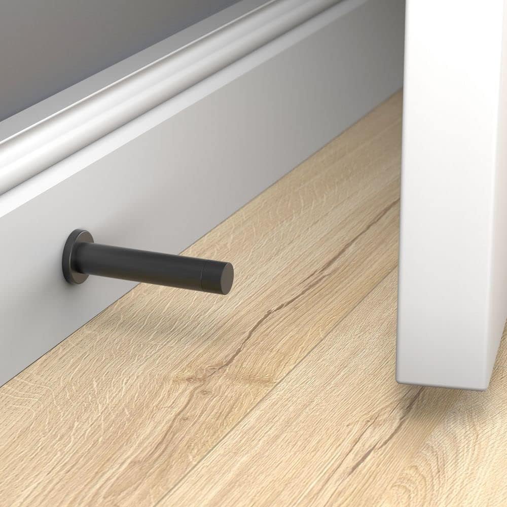 Tope puerta 3pulg negro mate con punta