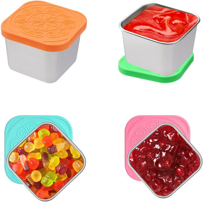 Set 6 Contenedores Alimentos Acero Inox Sellados Portátiles